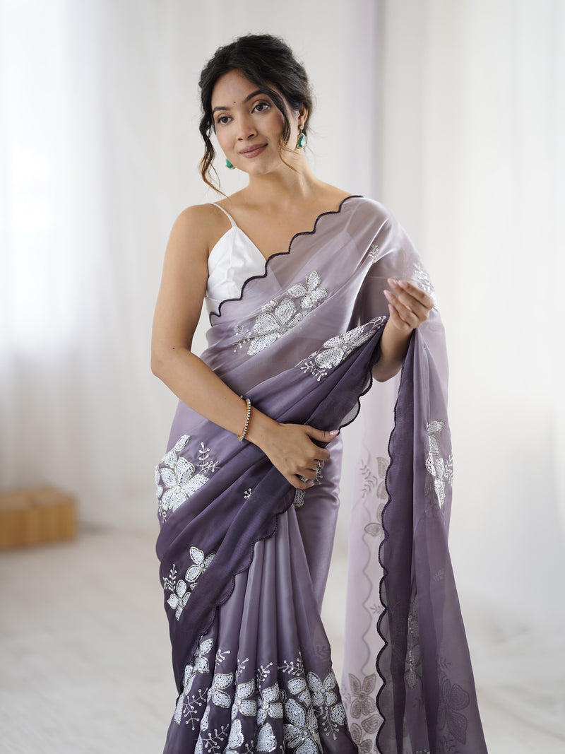 Zimi Chu Sequin Saree