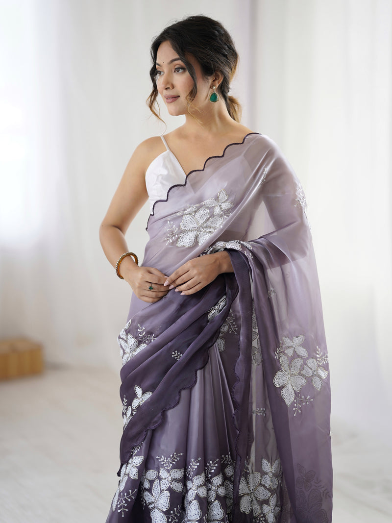 Zimi Chu Sequin Saree