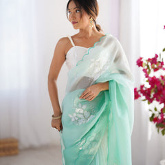 Padded Texture & Sequins Sparkle Saree