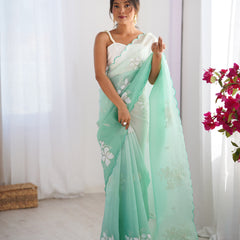 Padded Texture & Sequins Sparkle Saree