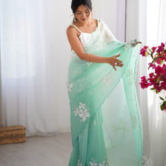 Padded Texture & Sequins Sparkle Saree