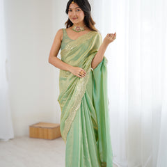 Fendy Grandeur Saree Sequin on Pure Satin