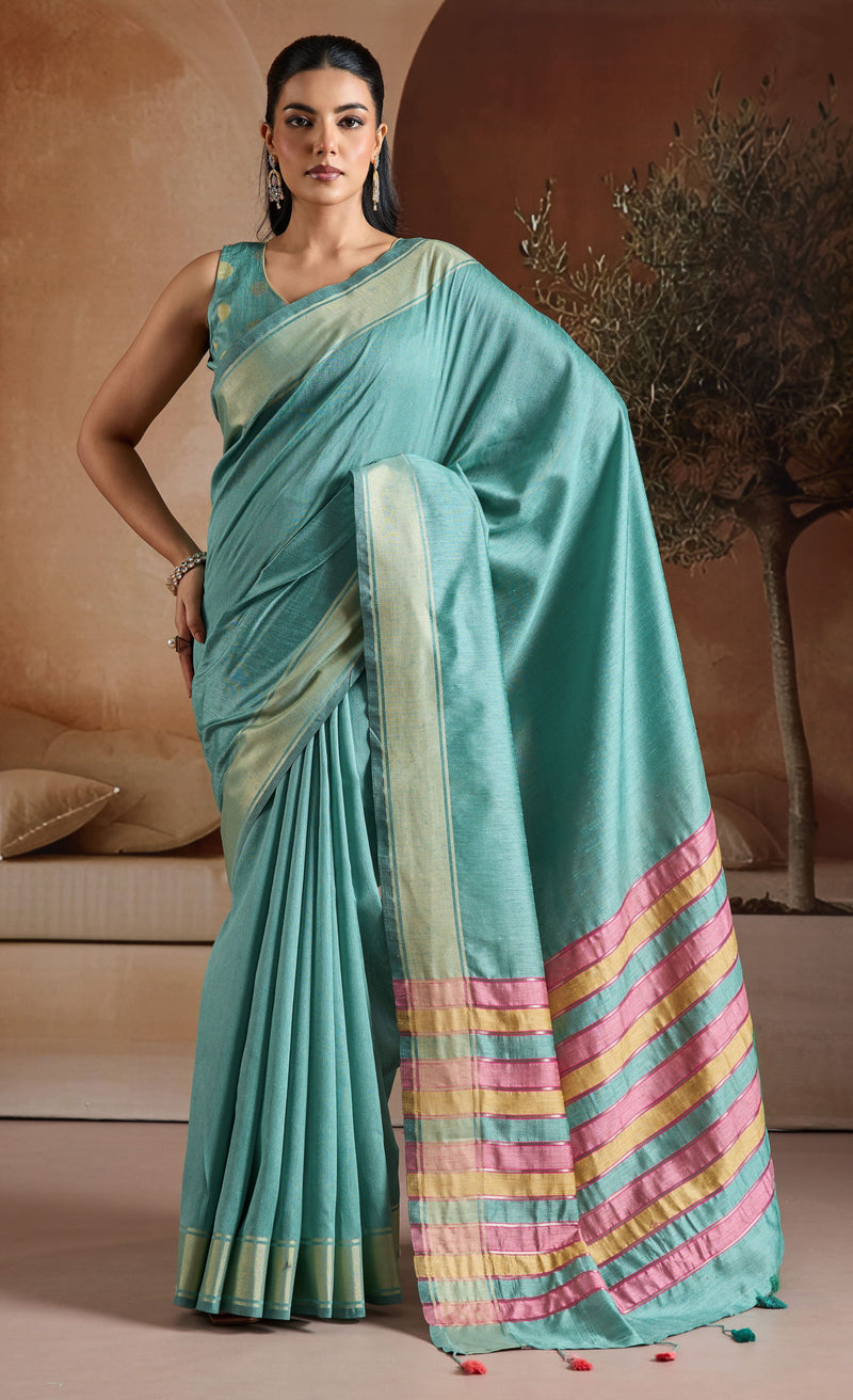 Handwoven Bhagalpuri Weaving Saree