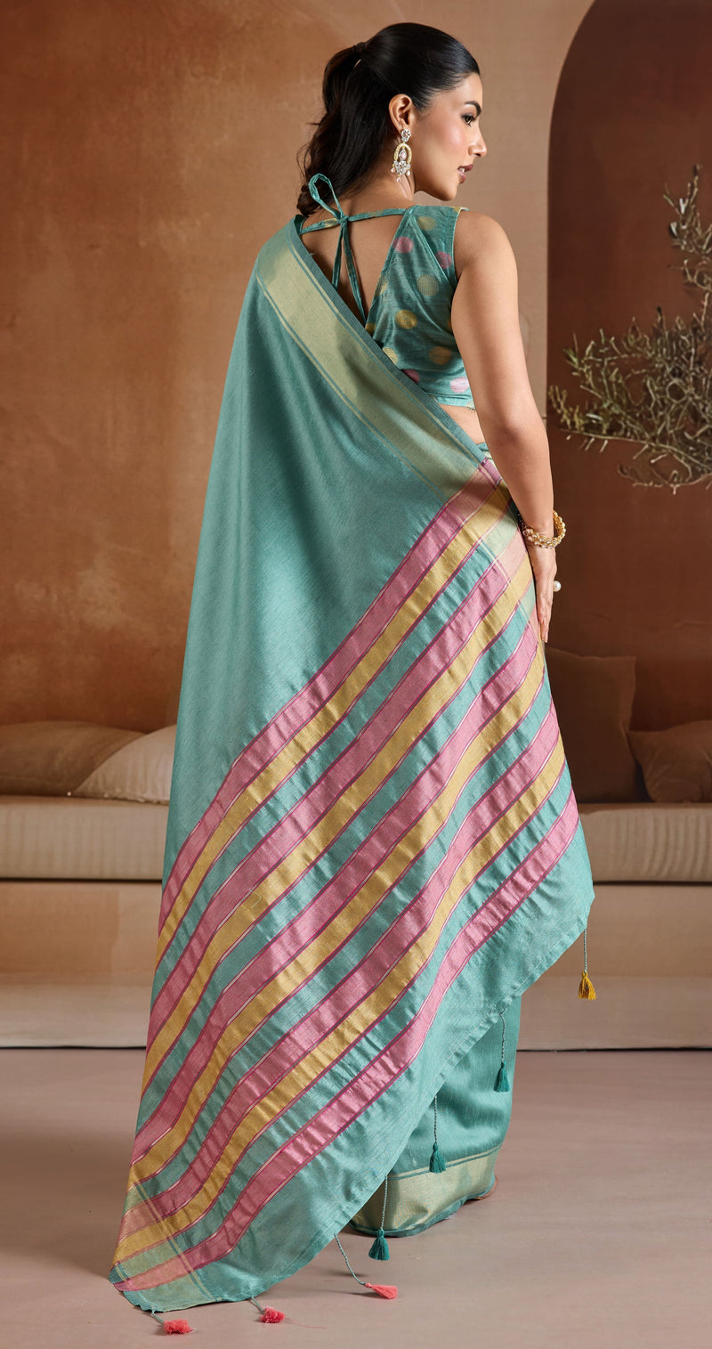 Handwoven Bhagalpuri Weaving Saree