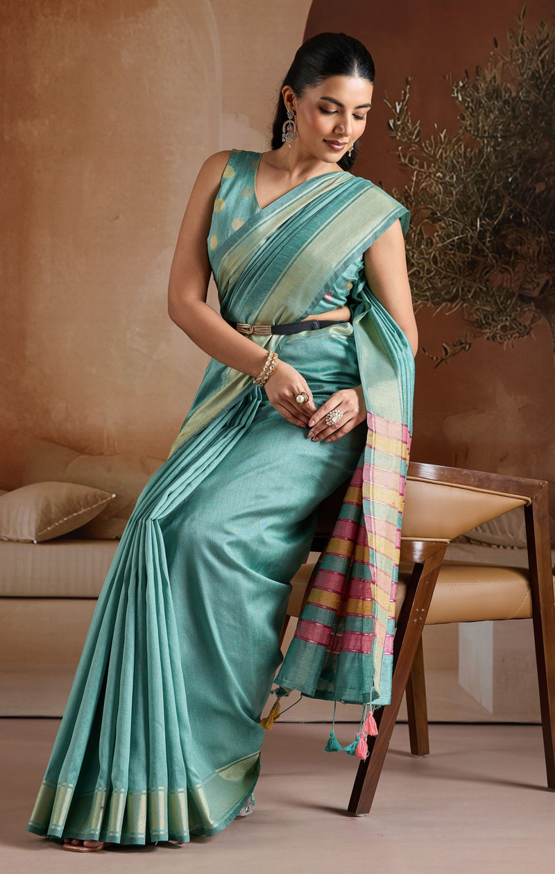 Handwoven Bhagalpuri Weaving Saree