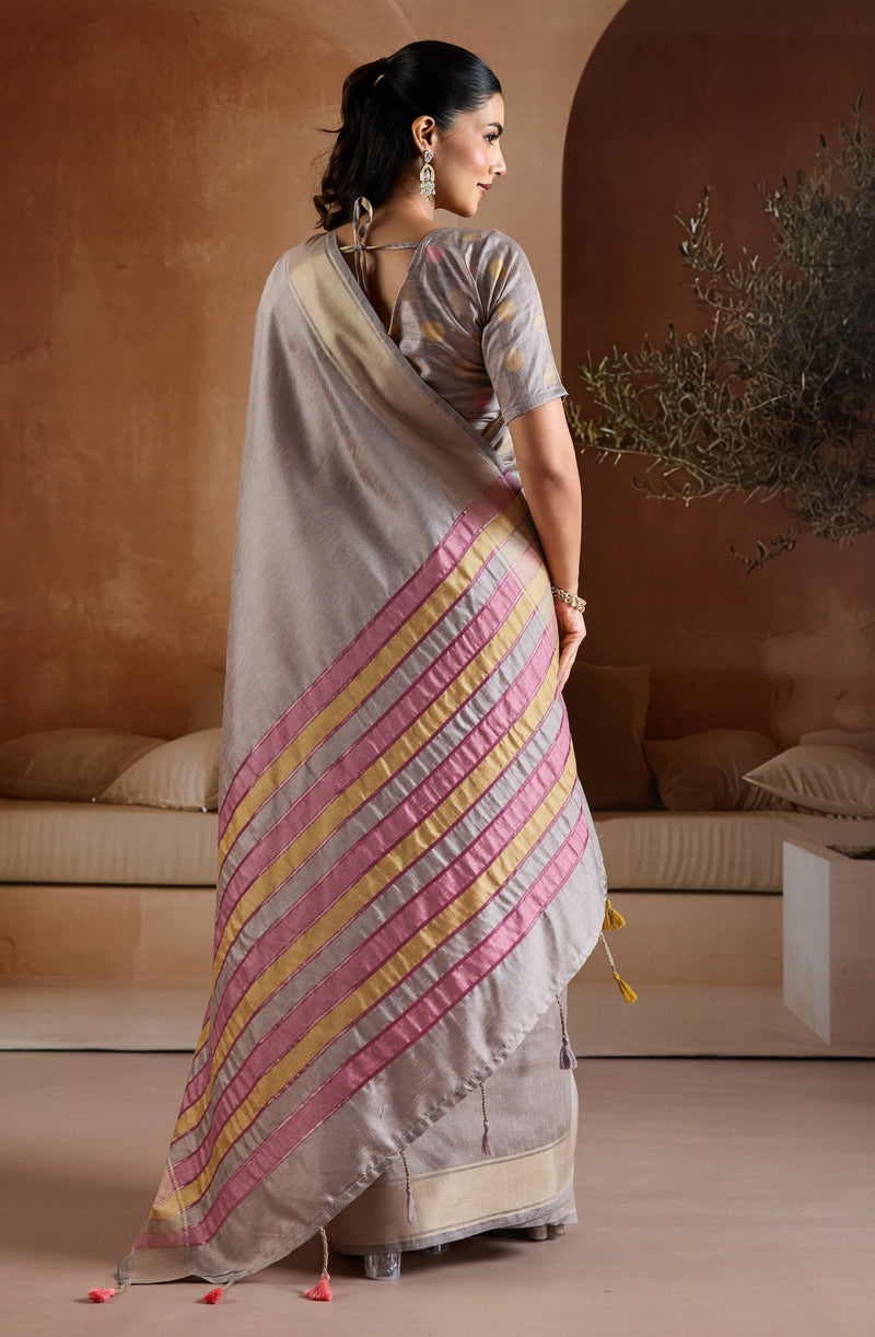 Handwoven Bhagalpuri Weaving Saree