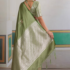 Pure Satin Handloom Weaving Saree