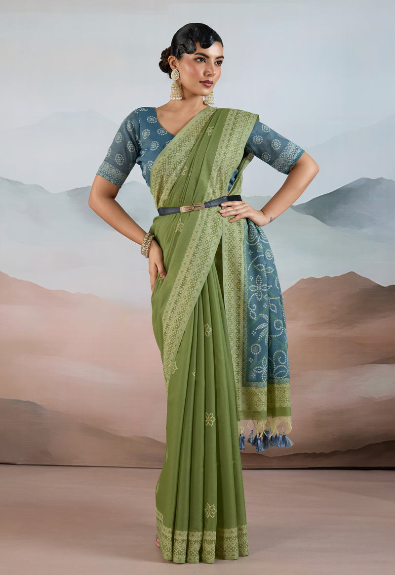 Pure Viscose Cotton Handloom Weave Saree
