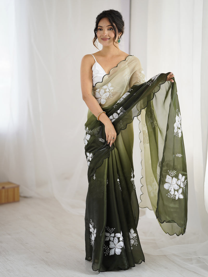 Zimi Chu Sequin Saree