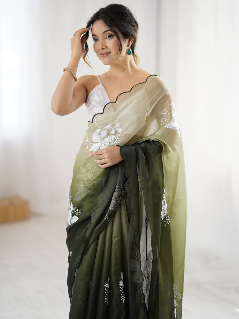 Zimi Chu Sequin Saree