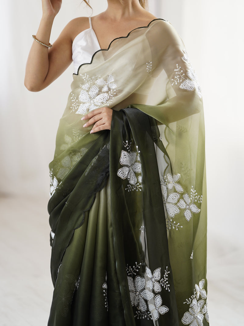 Zimi Chu Sequin Saree