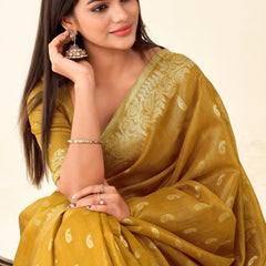Woven Tissue Linen Blend Saree