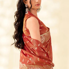 Woven Tissue Linen Blend Saree