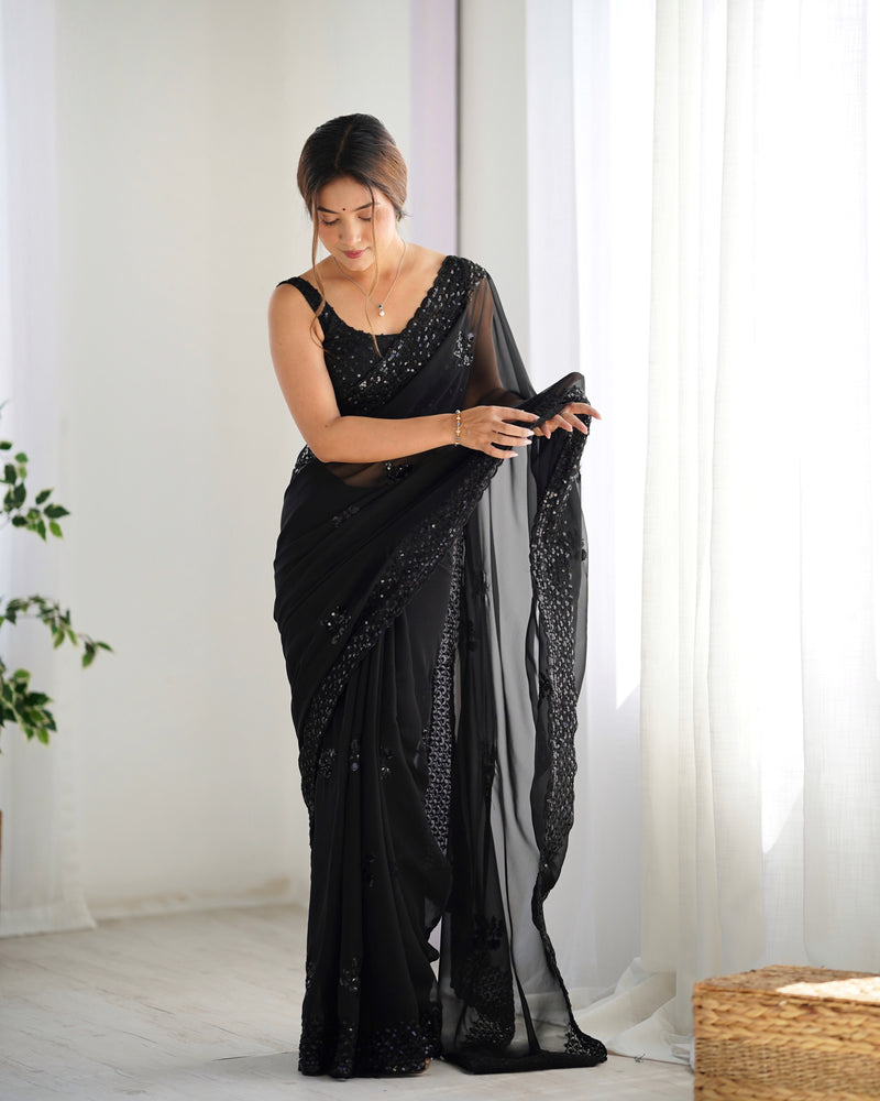 Premium Georgette with Sequence Work Saree