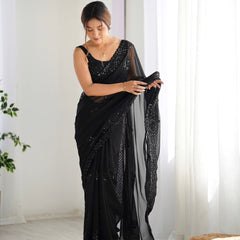 Premium Georgette with Sequence Work Saree