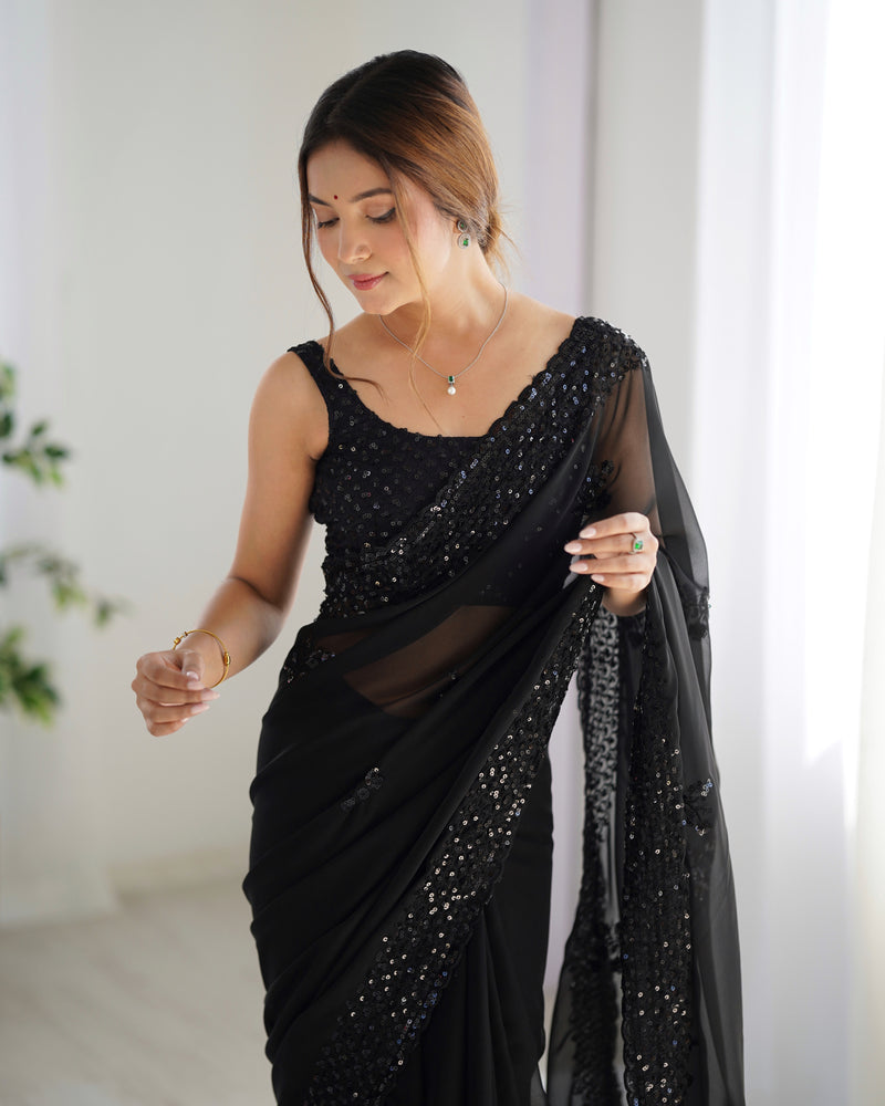 Premium Georgette with Sequence Work Saree