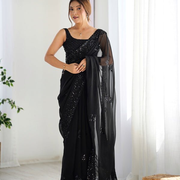 Premium Georgette with Sequence Work Saree