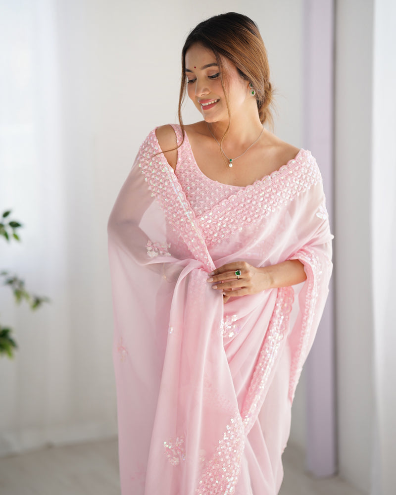 Premium Georgette with Sequence Work Saree