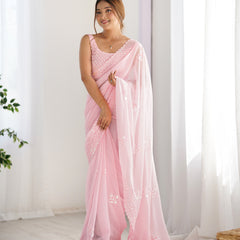 Premium Georgette with Sequence Work Saree