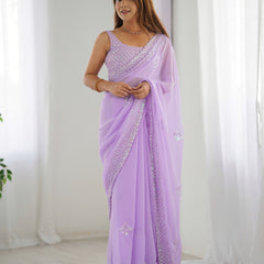 Premium Georgette with Sequence Work Saree