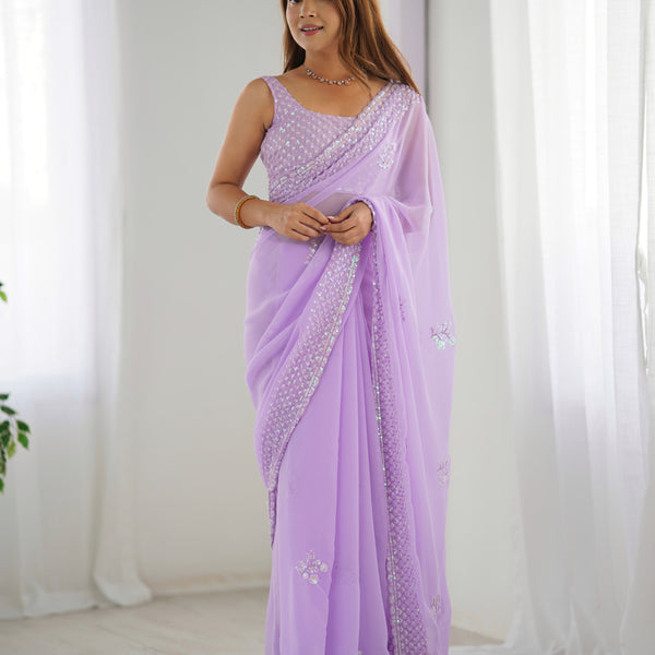 Premium Georgette with Sequence Work Saree