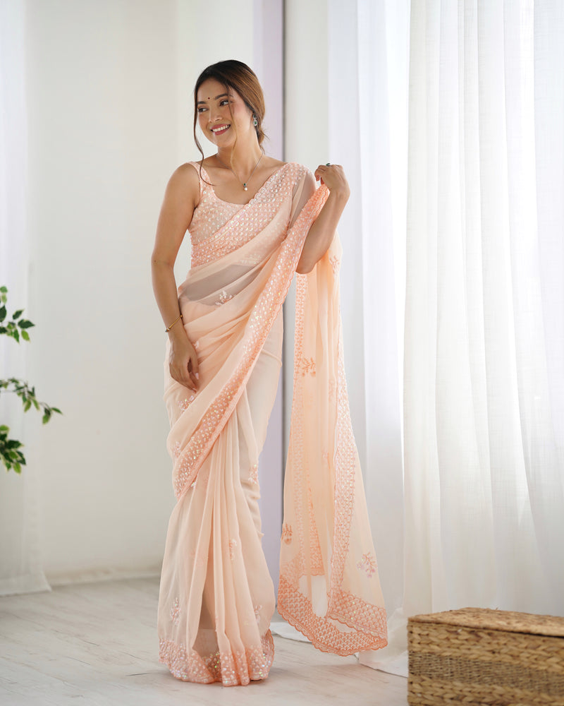 Premium Georgette with Sequence Work Saree