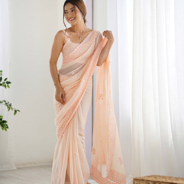 Premium Georgette with Sequence Work Saree