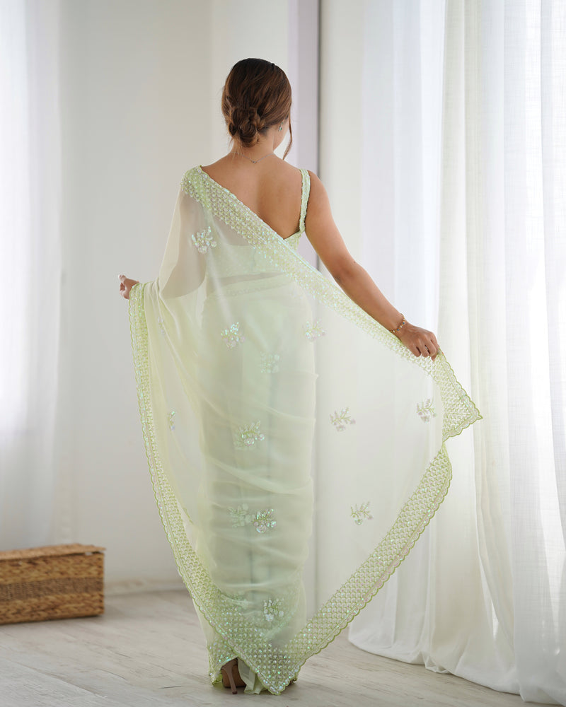 Premium Georgette with Sequence Work Saree