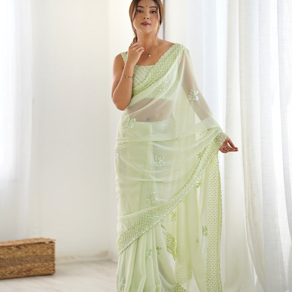 Premium Georgette with Sequence Work Saree
