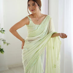 Premium Georgette with Sequence Work Saree