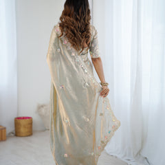 Fendy Satin Two-Tone Saree