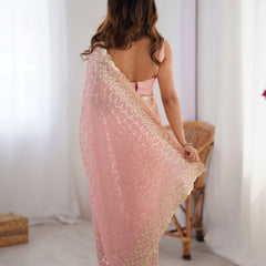 Georgette with All-Over Sequin Work Saree