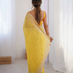 Georgette with All-Over Sequin Work Saree