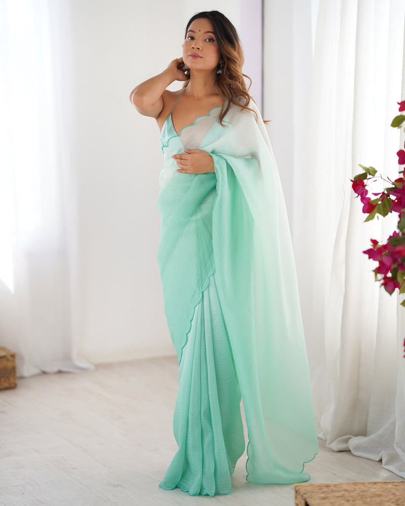 Textured Elegance with Arco Border Saree