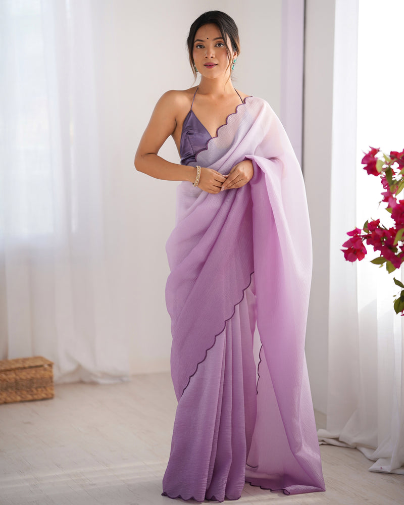 Textured Elegance with Arco Border Saree