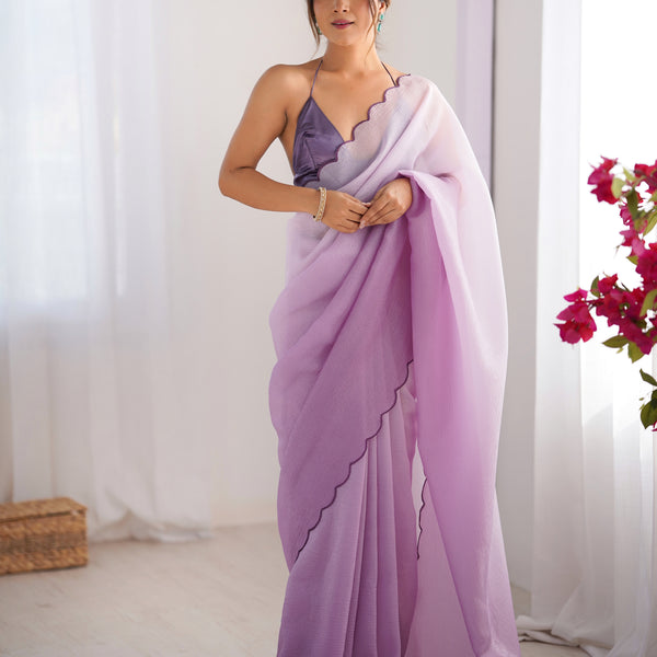 Textured Elegance with Arco Border Saree