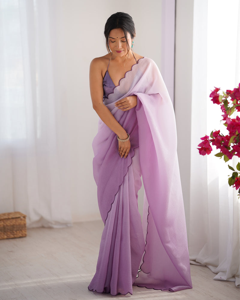 Textured Elegance with Arco Border Saree