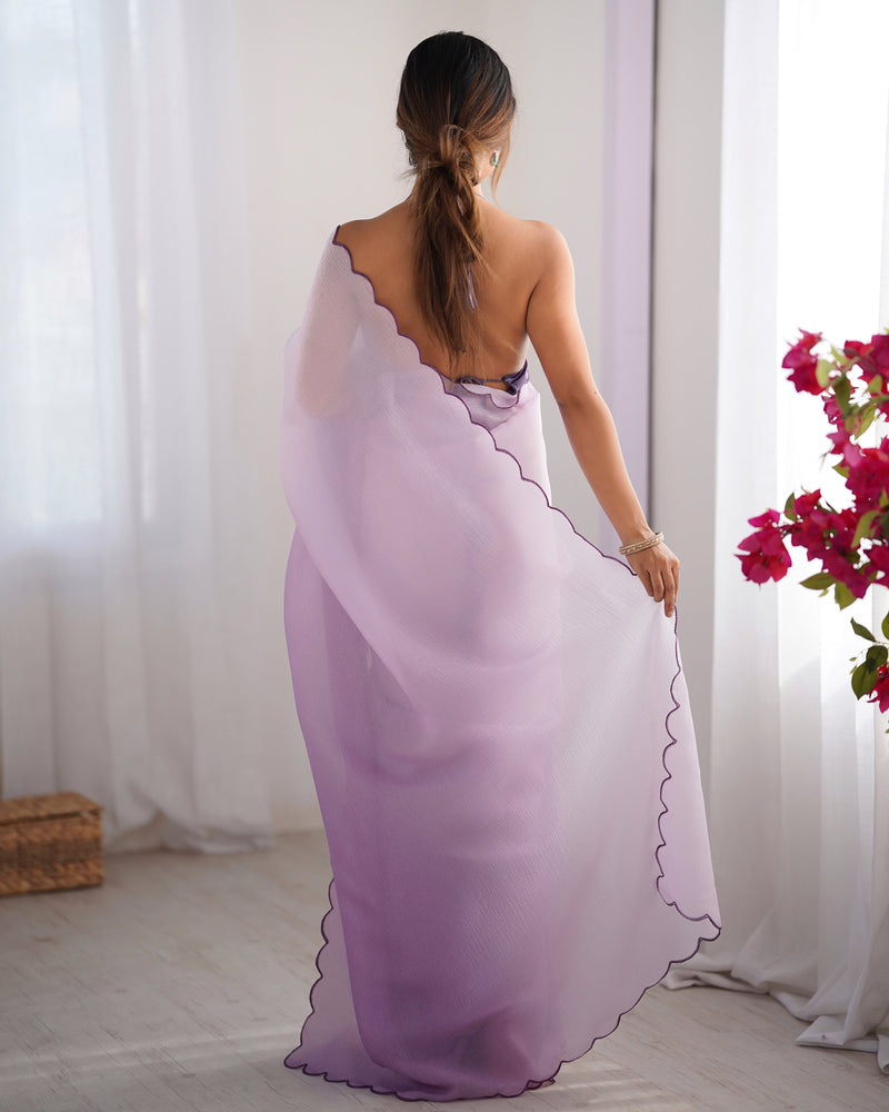 Textured Elegance with Arco Border Saree