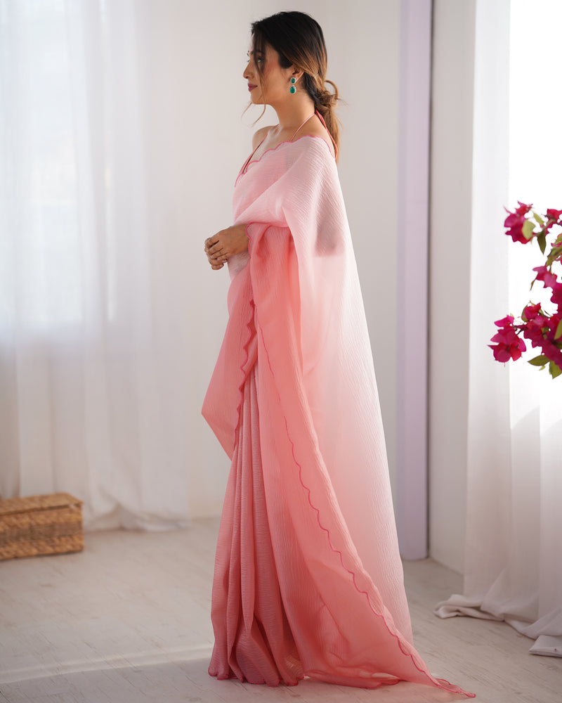 Textured Elegance with Arco Border Saree