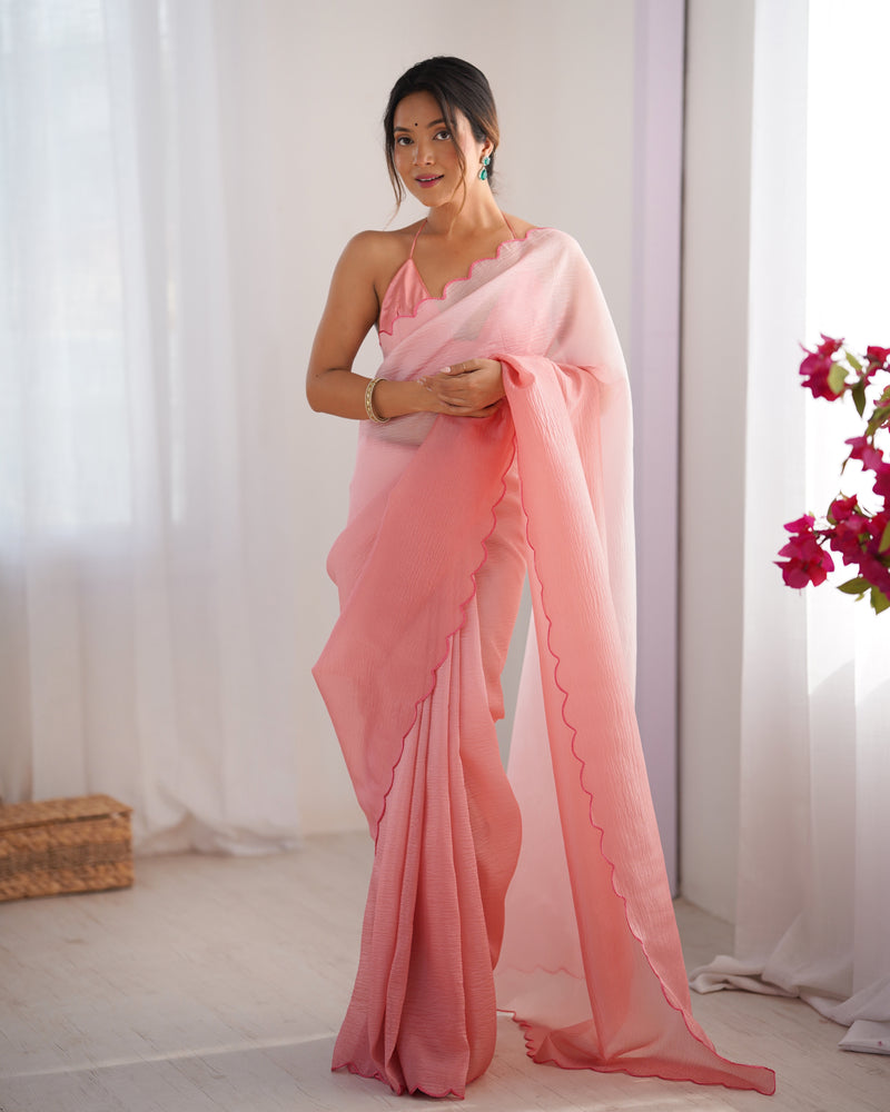 Textured Elegance with Arco Border Saree