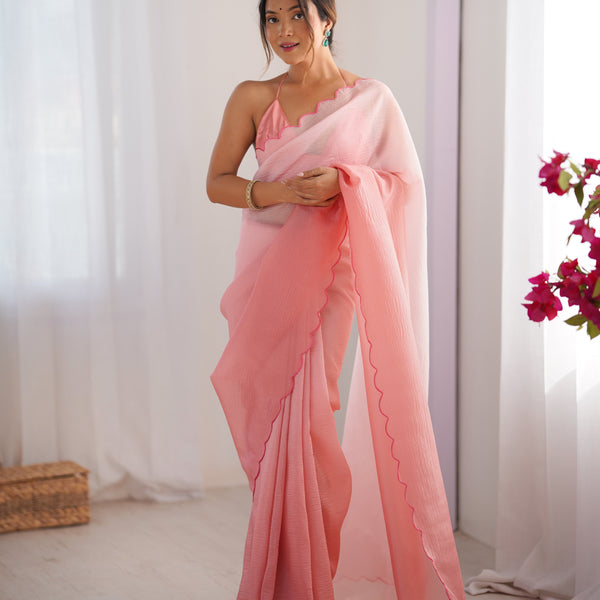 Textured Elegance with Arco Border Saree