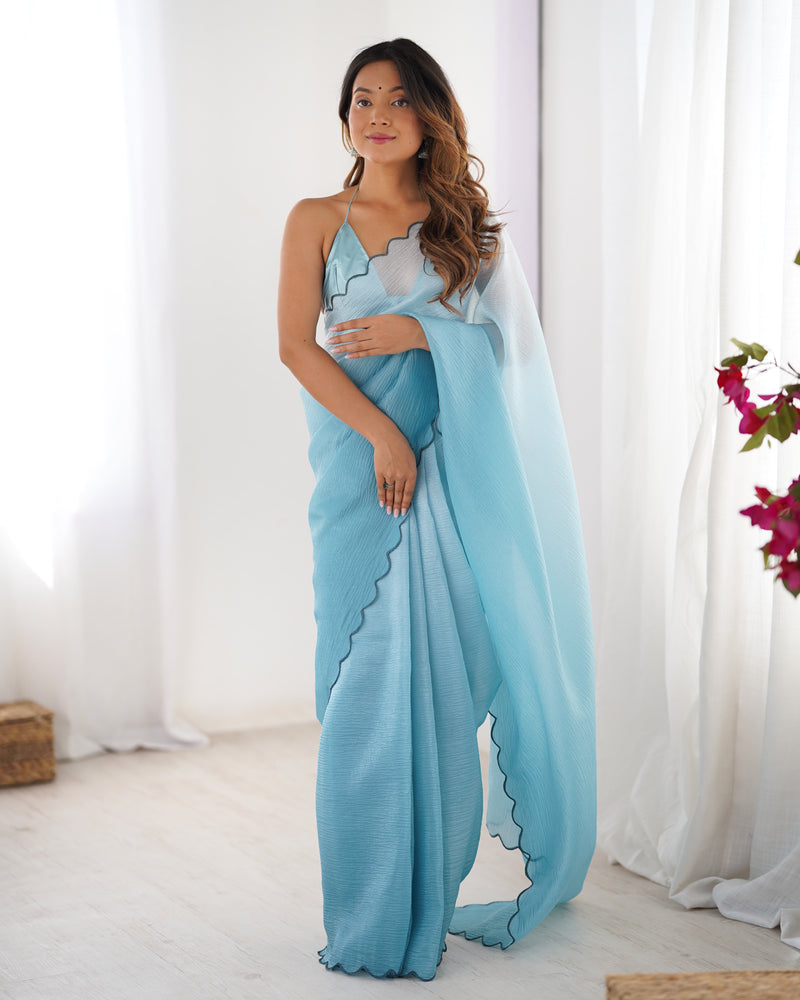 Textured Elegance with Arco Border Saree
