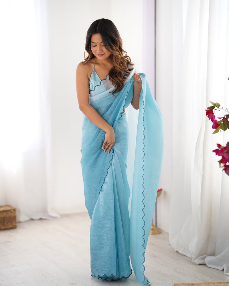 Textured Elegance with Arco Border Saree