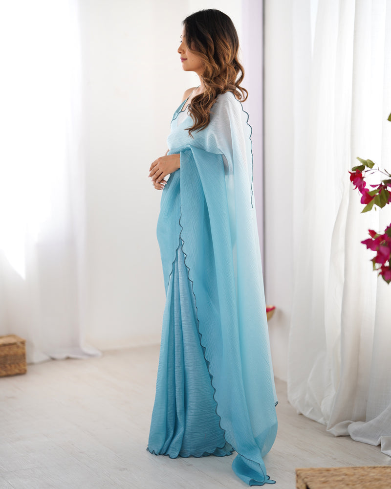 Textured Elegance with Arco Border Saree