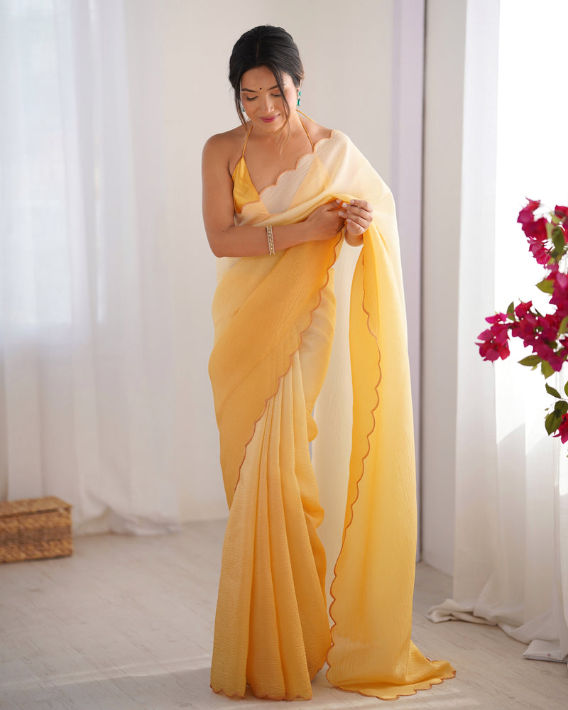 Textured Elegance with Arco Border Saree