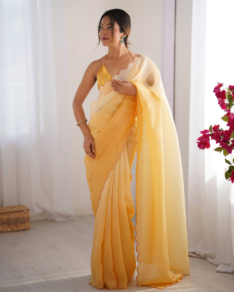 Textured Elegance with Arco Border Saree