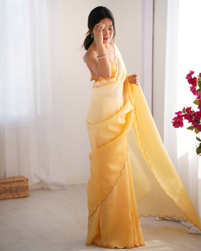 Textured Elegance with Arco Border Saree