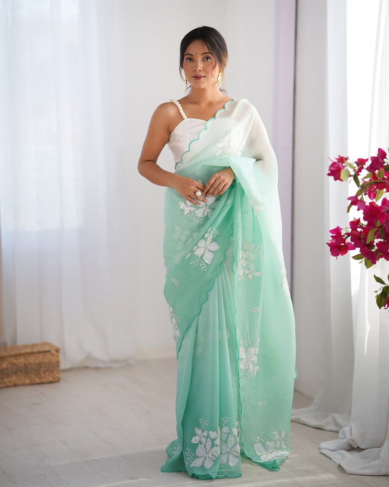 The Candy Crush Saree Padded Comfort with Sequins