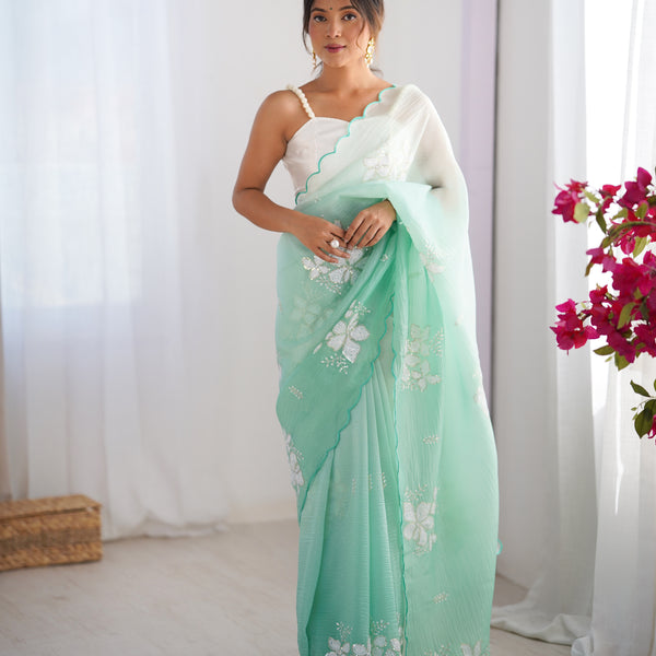 The Candy Crush Saree Padded Comfort with Sequins