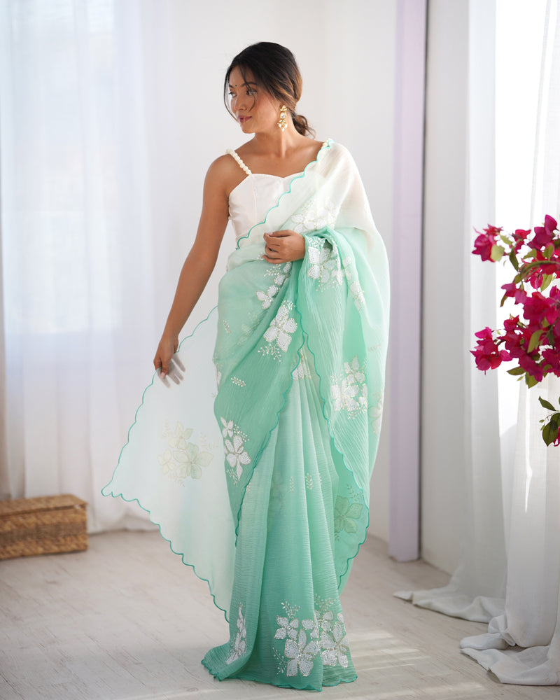 The Candy Crush Saree Padded Comfort with Sequins